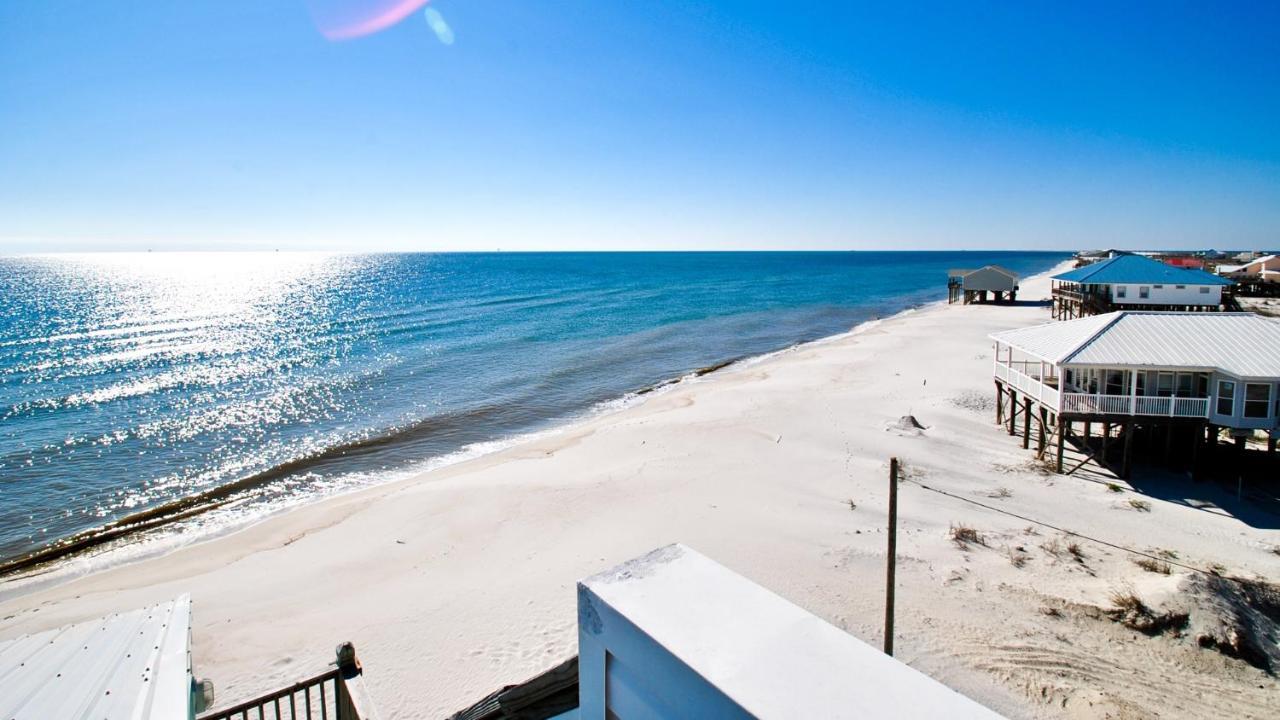 Strand Castle - Gulf Front! An Ideal Layout With Game Room, Small Private Pool, And Roof Top Crow'S Nest! Home Dauphin Island Buitenkant foto