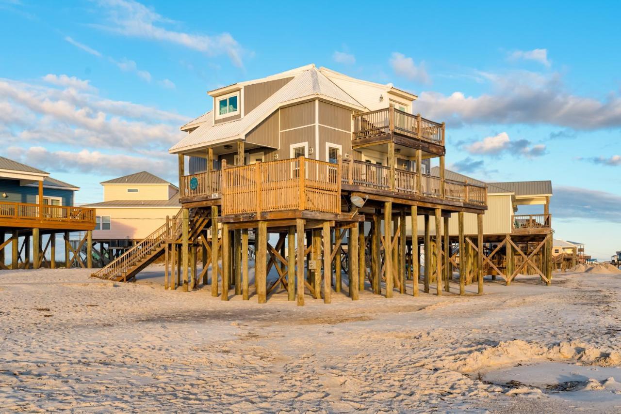 Strand Castle - Gulf Front! An Ideal Layout With Game Room, Small Private Pool, And Roof Top Crow'S Nest! Home Dauphin Island Buitenkant foto